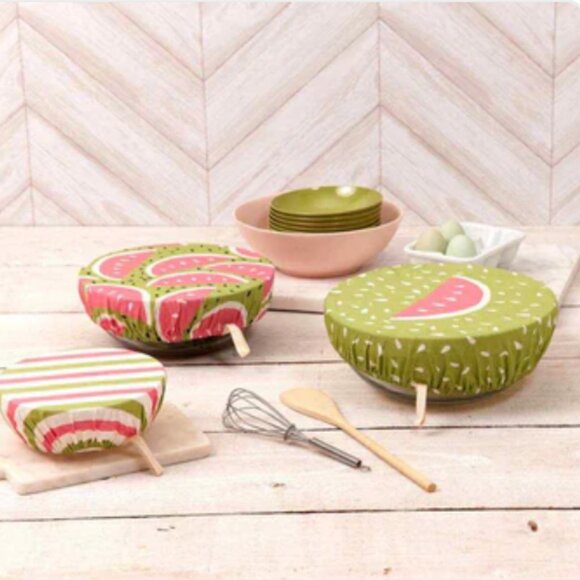RockFlowerPaper Other - RockFlowerPaper - Watermelon Party Blu Kitchen Food Storage Covers